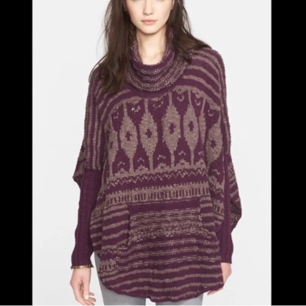 FREE PEOPLE Rosie Lee Poncho Sweater - Picture 1 of 2
